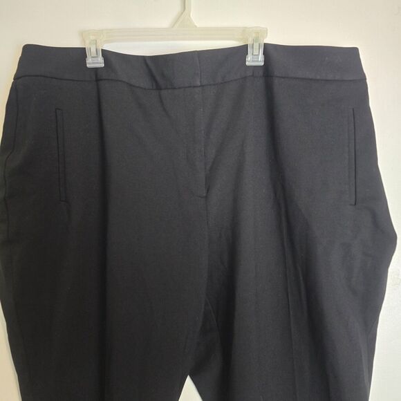 Bar III Ponte Knit Pants Women Plus Size 24W Black Stretch 46X27 Straight Leg - Picture 2 of 13